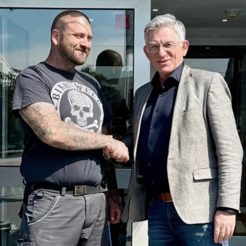 Neuer Mitarbeiter Christian und Gerhard Hacker