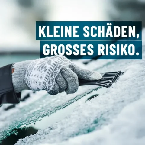 Windschutzscheibe im Winter