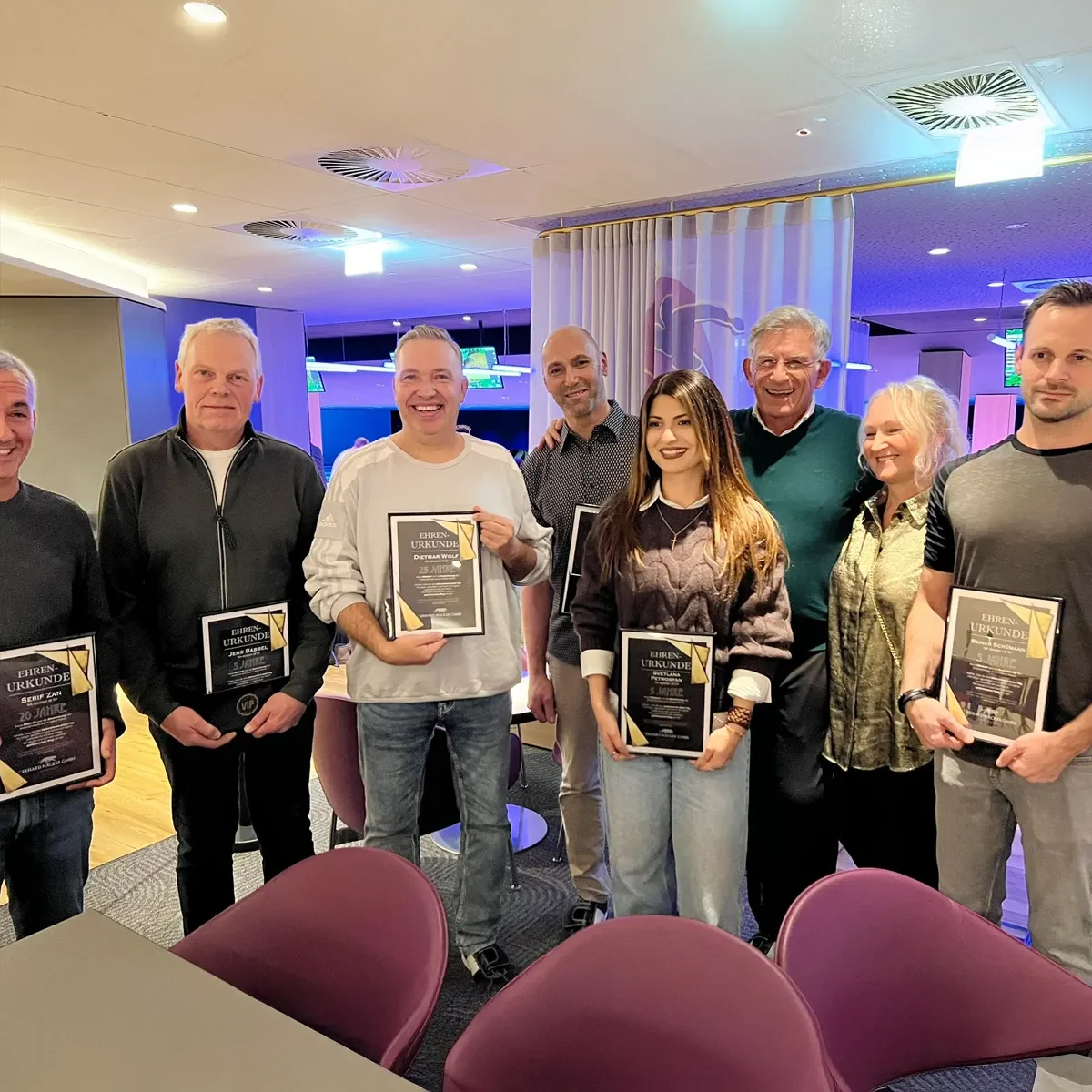 Wir feiern unsere Jubilare – danke für eure langjährige Treue! 8 Jubilare 2025